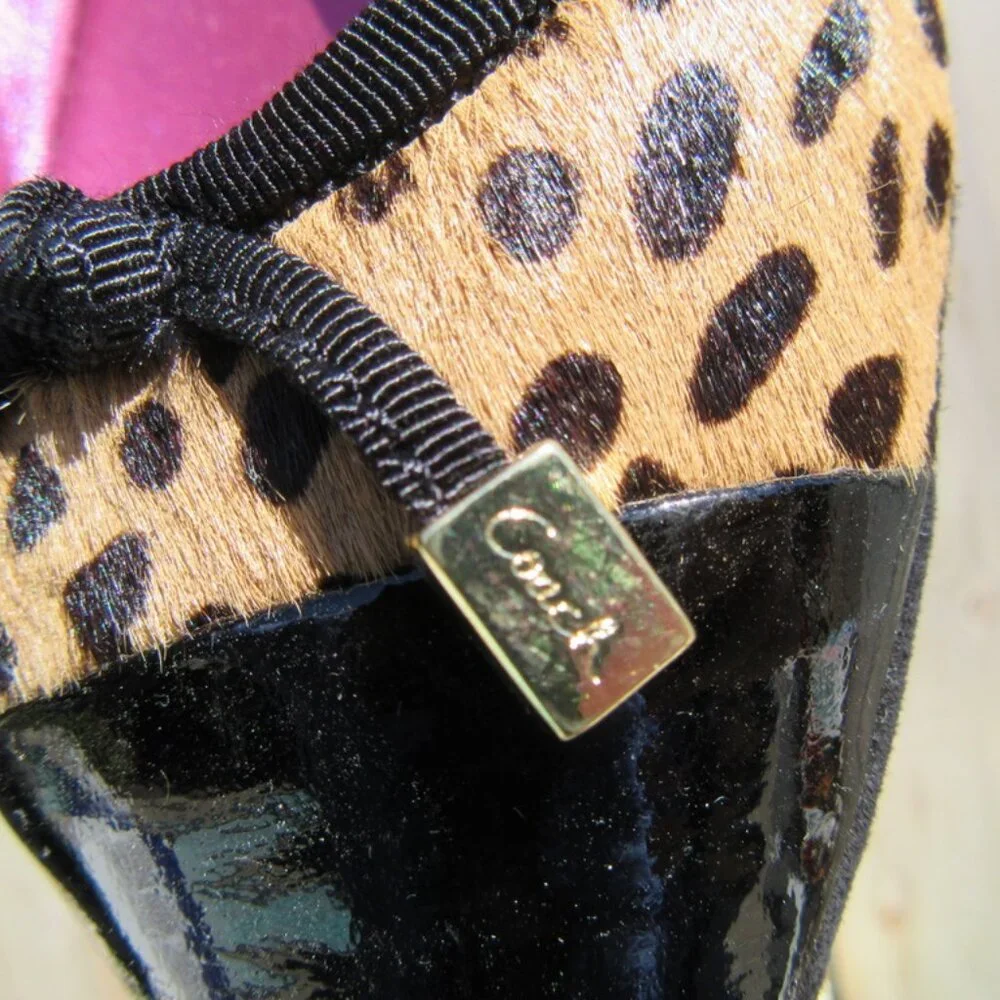 Coach Poppy Kudos Cheetah Black Ballet Flats Slip On Shoes Size 10 M A2746 - Picture 4 of 10